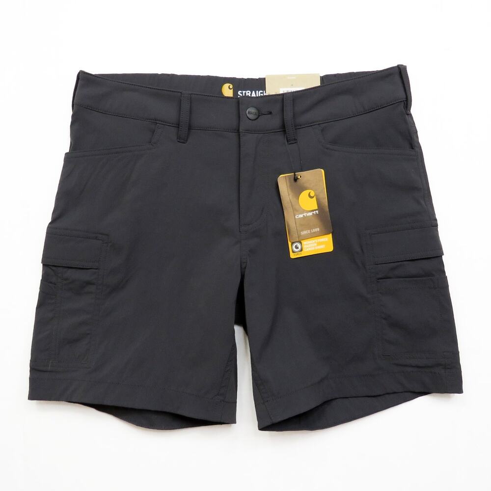 Carhartt Women's Straight Fit Force Madden Cargo Shorts 10 Charcoal Gray - Picture 1 of 9